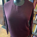 Athleta  burgundy XXS crew neck Athleisure normcore long sleeve top Photo 0
