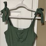 Paper Crane Green Sheath Midi Dress Side Slit Size Medium C 15” W 14” L 37” Photo 2