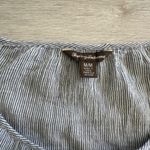 Tommy Bahama  Gauze Peasant Blouse Blue/White Striped M EUC​ Photo 3