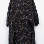 City Chic New  Relaxed Tie Waist Shirt Dress Size XXS 12 Free Hand Squiggle Print Photo 2