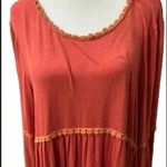 easel  Boutique brand midi Dress rust orange long sleeve dress trendy Photo 2