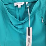 Chico's Chico’s Pull-On Ankle Pants w/ Toggle Hems – Teal – Size 2 (L / US 12) NWT Photo 4