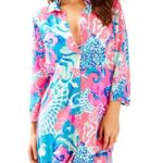 Lilly Pulitzer  Emerald Beach Cover-up Tunic Dress Pink I’m So Jelly Small Photo 0