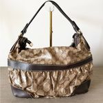 Gucci GG Crystal Hobo Shoulder Bag in Brown Coated Monogram & Leather Photo 3