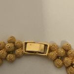 Avon Hazelnut Gold Tone Choker Necklace Textured Cone Shaped Clusters Bee Hives Photo 5