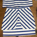 ZARA Woman’s  Trafaluc  Blue and White Striped Skirt  Size Small Photo 4
