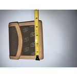 Dooney & Bourke  VTG Signature Logo‎ Canvas Tan Leather Trim Wallet Kiss Lock P Photo 6