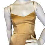 Show Me Your Mumu  Godshaw Goddess Tie Back Gown True Gold Luxe Satin’s Dress. Photo 4