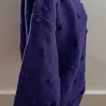 Vintage Beldoch Popper purple cable knit popcorn stitch pattern cropped sweater Photo 5