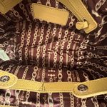 Tignanella Tignanello Yellow Pebbled Leather Buckle Tote Shoulder Bag Photo 8