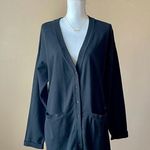 EVIE | Black Silk Blend Cardigan Sweater Sz XL Photo 0