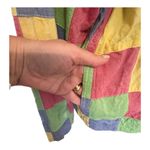 Vintage Women's Button Down Cotton Pastel Patchwork Shirt Shacket Size 16 Blue Photo 6
