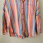 Urban Outfitters  Stripe Twill Button Through Shirt Sz XS Photo 2