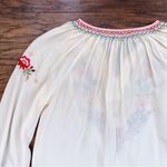 vintage • silk embroidered peasant blouse floral 50s 60s Peony Chinese folk Size XS Photo 7