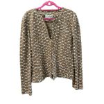 St. John Collection  Women's Brown White Tweed Knit Sweater Jacket Size 10 Photo 1