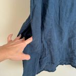 Cut Loose 100% Linen Made In USA Lagenlook Blue Knee Length Dress Size Medium Photo 1