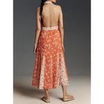 Maeve  Anthropologie Halter Open-Back Godet Midi Shirt Dress Size M Photo 1