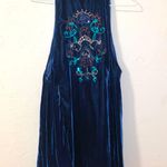 Free People Sapphire Blue Velvet Mini Dress Photo 1