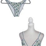 Bikinx Green and Gold Boho Print Bikini NWT Size Small Triangle Bikini Photo 0