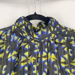 Elan  Mockneck Coquette Old Money Pleated‎ Puff Sleeve Backless Crop Top Medium Photo 3