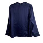 Savage X Fenty Size 1X Pajama Set Navy Blue Button Down Shirt Silky Photo 2