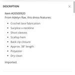 NWT  Women's Adelyn Rae Size XS Mustard Tasha Crochet Lace Dress Photo 1