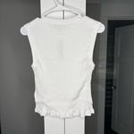 J.Crew NWT  Ruffle-trim Shell Tank Top Premium Ultra-fine Cotton White Photo 2