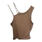 19 Cooper Sleeveless Tank Camisole Top Mocha Brown Size Large Ruched Side Photo 1