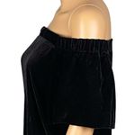 Loft ANN TAYLOR- black velvet dress with off-the-shoulder neckline. Small. EUC Photo 5