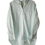 American Eagle NWT  Oversized Oxford Button Down Women’s Striped Shirt Medium Photo 0