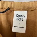 Open Edit  Women’s Gold Wide Leg Satin Pants Size Large Photo 4