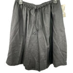 Elisabeth Liz Claiborne Sz 14 100% Linen Shorts Black Elastic Waist Pockets Photo 0
