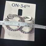 NWT On 34th Pink crystals and silver Earrings and necklace Photo 5