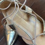 Loeffler Randall Balletcore Ambra Silver Pointed Toe Lace Up Flats 23 Photo 3