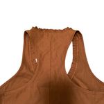 Sleeveless Vest Blouse Brown Ruffle XL Photo 7