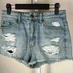 BDG  High Rise Dree Cheeky Distressed Denim Shorts Size 28 Photo 0