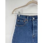 Levi's Levi’s Premium Denim Ribcage Jean Shorts Women 24 Blue Button Fly Preppy Western Photo 6