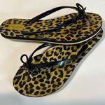 Kate Spade Nova Leopard Print Women's Flip Flops Black/Tan Size 9/10 Photo 0