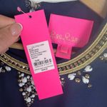 Lilly Pulitzer NWT  Anastasia Stretch‎ Dress Size 00 True Navy Beaded Embellished Photo 7