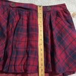 Red Camel  size large plaid lined short mini skirt with pockets red blue purple Photo 3