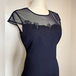 Guess  Los Angeles Navy Cap Sleeve Lace Illusion Sheath Dress Women’s Size 4 Photo 1