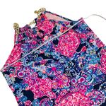 Lilly Pulitzer Bingham midi Halter dress high tide Turtle amazeme missing tie L Photo 5