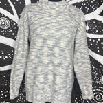 Loft Sweater Womens XS Blue White Lightweight Spring Summer Knit Top Pullover Photo 0