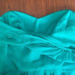 Lela Rose Chiffon Sleeveless Green Mini Dress with Belt Size 8 Photo 8