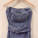 Elliatt  Selenium Denim Mini Strapless Dress with Belt in Blue Size Small NWT Photo 2