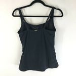 Lands' End Tankini Top Molded Cups Tummy Control Ruched Draped Black 8 Photo 1