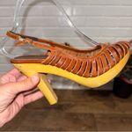 Michael Kors South Side Sling Luggage Sandal Peep-Toe Slingback Heels Photo 1