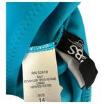 ABS Allen Schwartz Lagoon Blue Skirted One Piece Swimsuit Size 14 NEW Photo 5