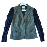 Kensie woolâblend tweed popcorn knit sleeve blazer m Photo 1