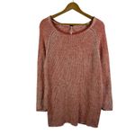 Free People Free‎ People Lennox Tunic Sweater Small Orange Slouchy Chenille Knit Cozy Comfy Photo 1